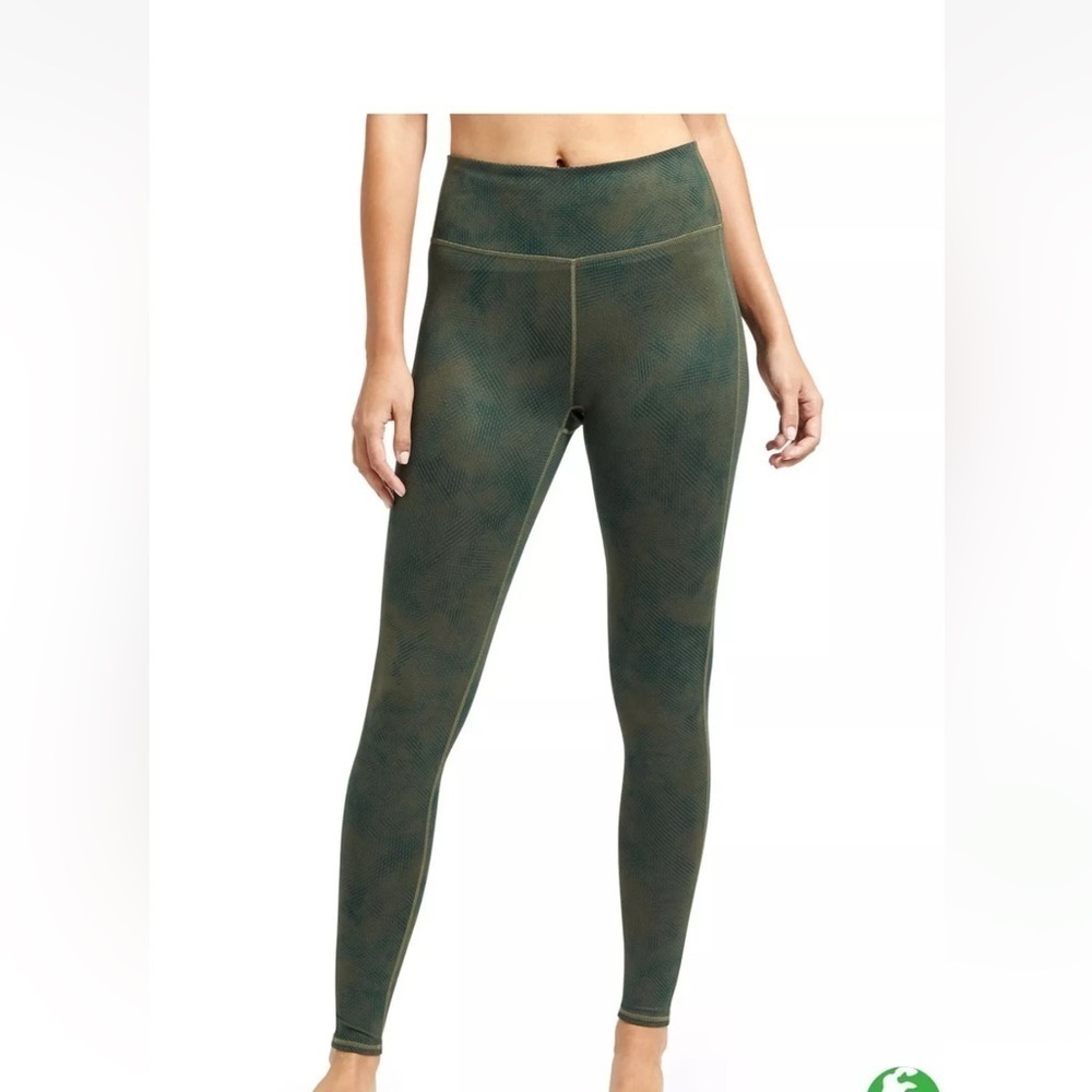 Athleta High Rise Clouds Chaturanga Tight, green S